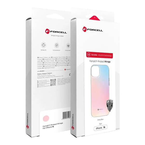 Forcell Telefontaske til iPhone 15 Pro MagSafe Mirage - Lyserød/Blå