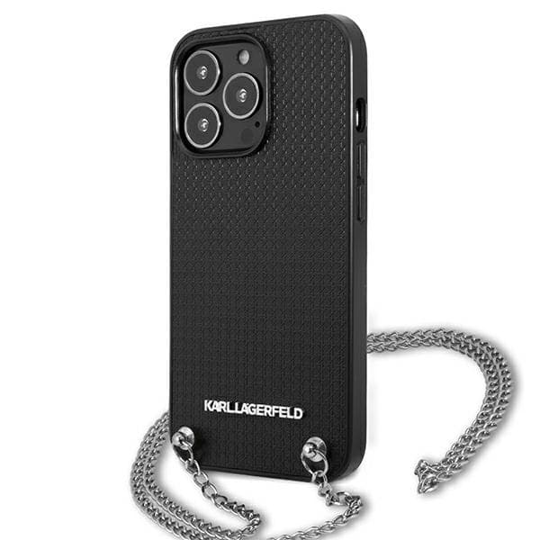 Karl Lagerfeld Telefontaske til iPhone 13 Pro Max MagSafe Kæde - Sort