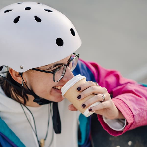 Wozinsky Lätt BMX / Sparkcykelhjälm M - Vit