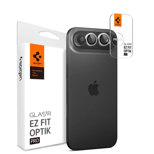 Spigen [2-Pack] iPhone Air Härdat Glas Kameraskydd EZ Fit - Silver