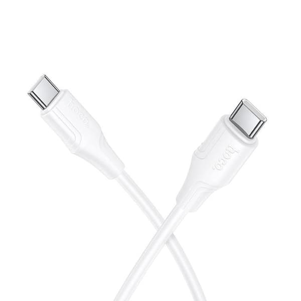 HOCO USB-C til USB-C 60W Kabel 1m Silikone X124 - Hvid