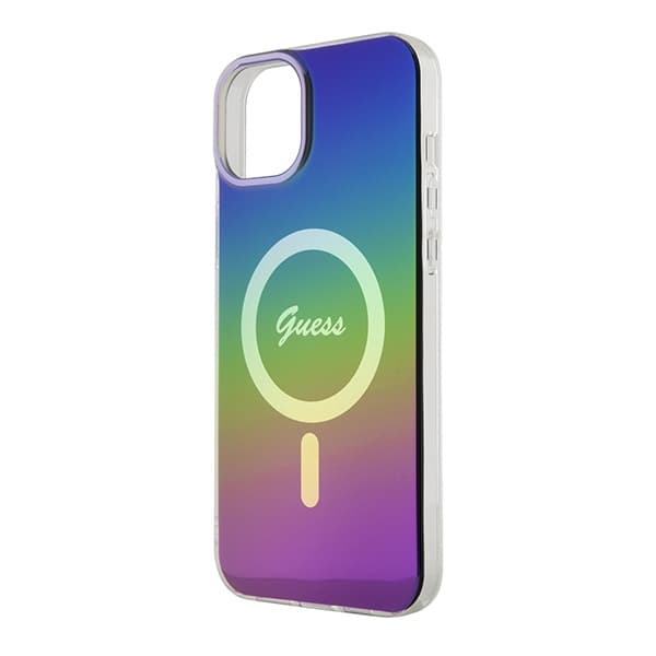 Guess telefontaske til iPhone 15 Plus/14 Plus MagSafe Iriscent - Rainbow