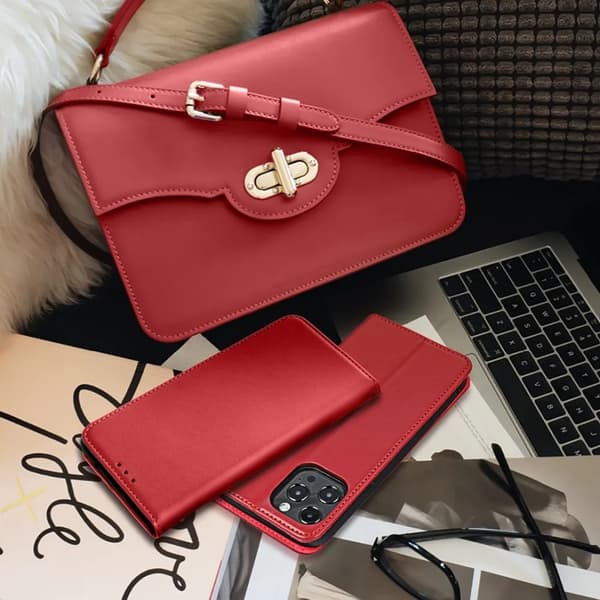 Plånboksfodral För Galaxy S26 Plus Smart Pro - Burgundy