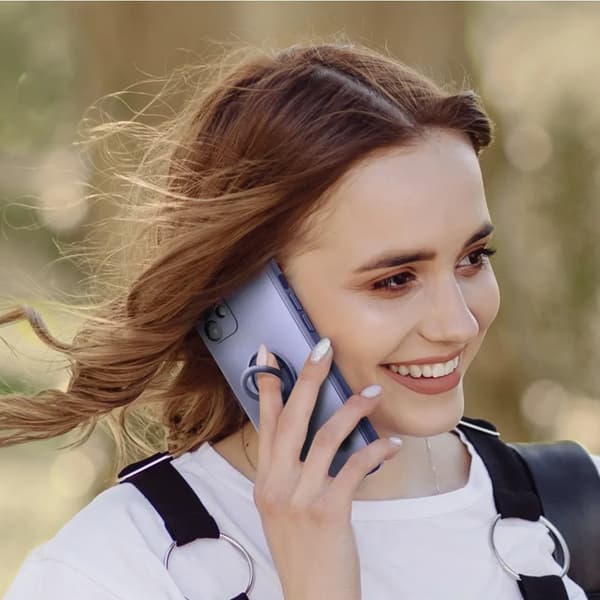 Mobilskal till iPhone 17 Silikon Ring - Lila