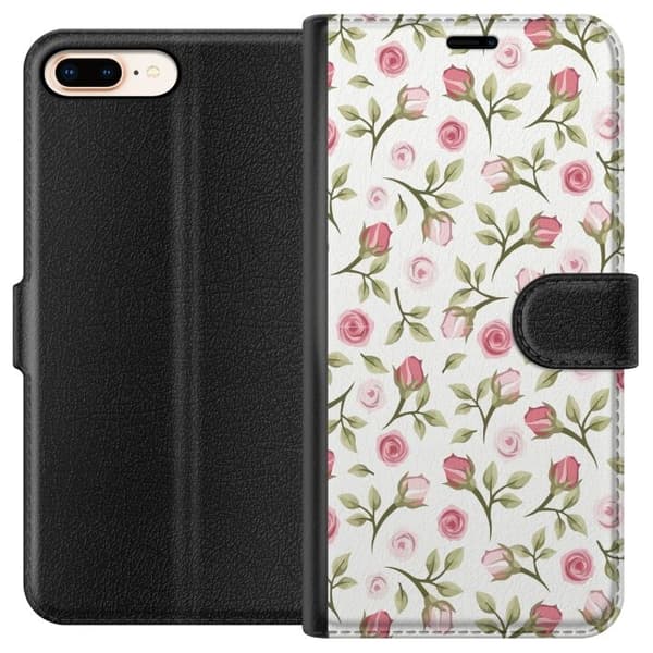 Pung Taske til Apple iPhone 8 Plus med Blomster