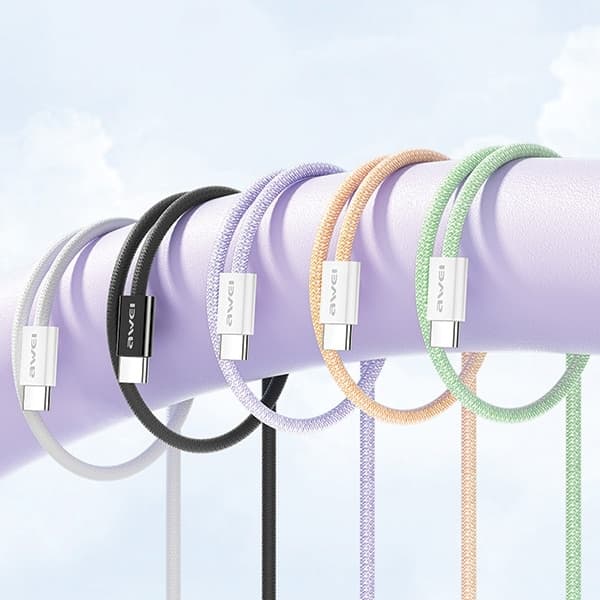 AWEI CL-219T Kabel USB-C til USB-C 60W iPhone 15 - Sort