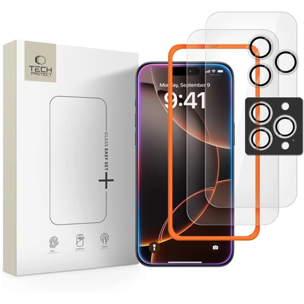 Tech-Protect [3-pakkaus] iPhone 16 Pro Max/17 Pro Max Karkaistu lasinen näytönsuoja