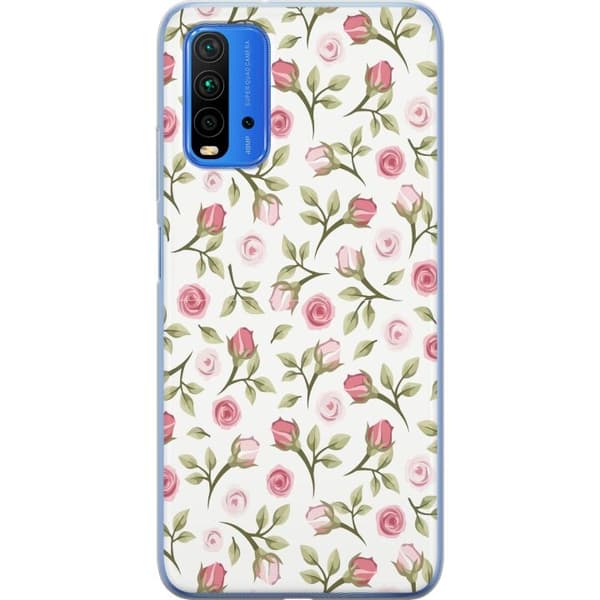 Telefontaske til Xiaomi Redmi Note 9 4G med blomster