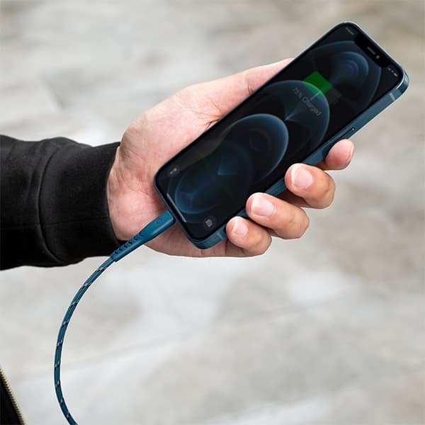 Energea USB-C til Lightning Kabel 3m MFI Nyloflex C94 - Sort