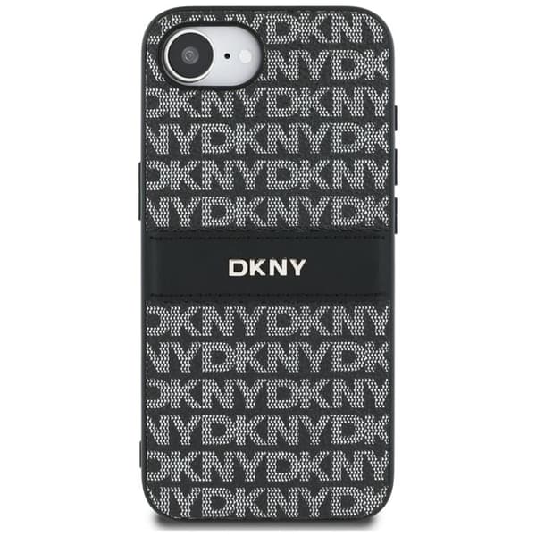 DKNY Mobilskal till iPhone 16e Repeat Texture Tonal Stripe - Svart