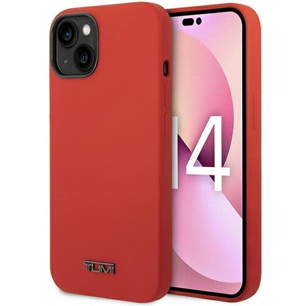 Tumi-puhelinkotelo iPhone 14 Plus/15 Plus MagSafe Liquid Silicone - Punainen