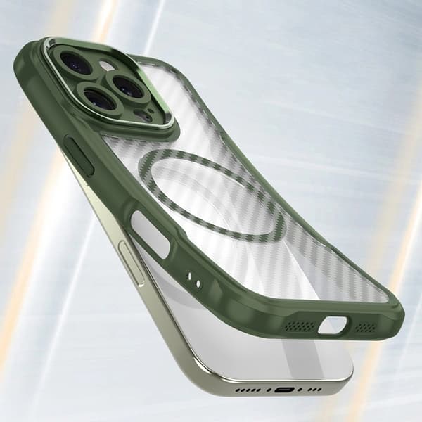 Mobilskal till iPhone 16 Pro MagSafe Silikon Leading - Grön