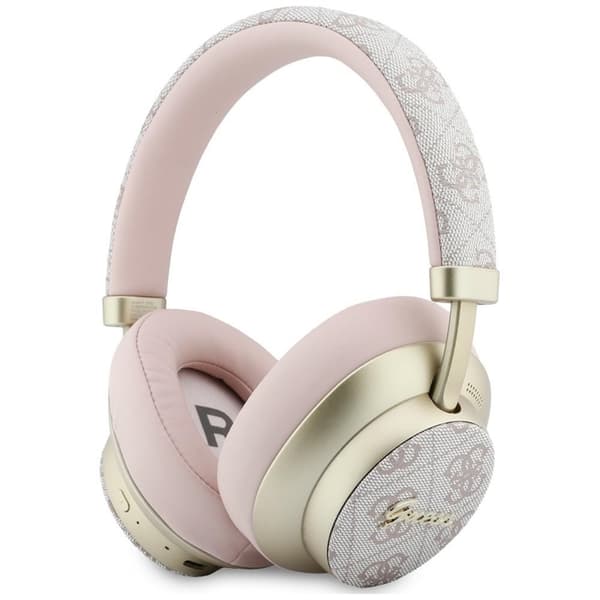 Guess On-Ear Hovedtelefoner Bluetooth ENC 4G Gold Script Metal - Pink