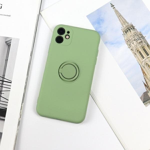 Beline Telefontaske til iPhone 12 Mini Silikone Ring - Grøn Apple