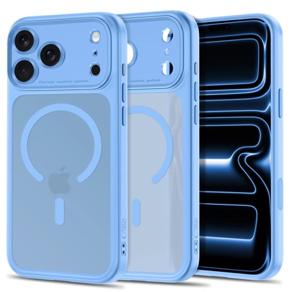 Tech-Protect Mobilcover Til iPhone 18 Pro/17 Pro Magsafe Magpeak - Mat Lyseblå
