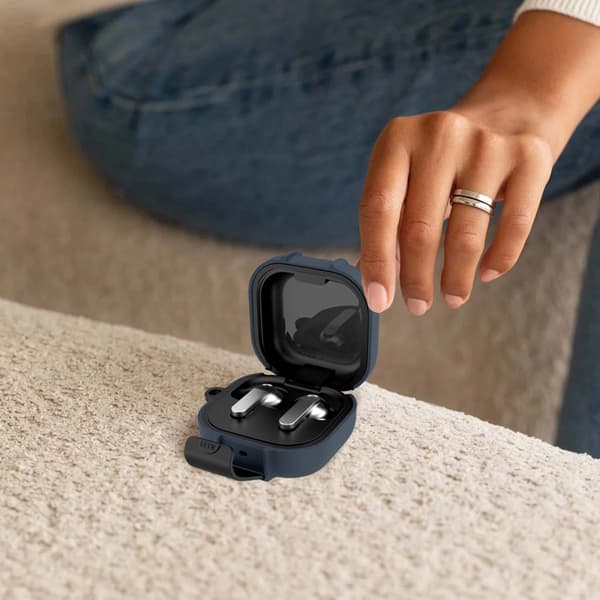 Tech-Protect Cover Til Galaxy Buds 4/4 Pro Slim Hook - Fluffy Blå