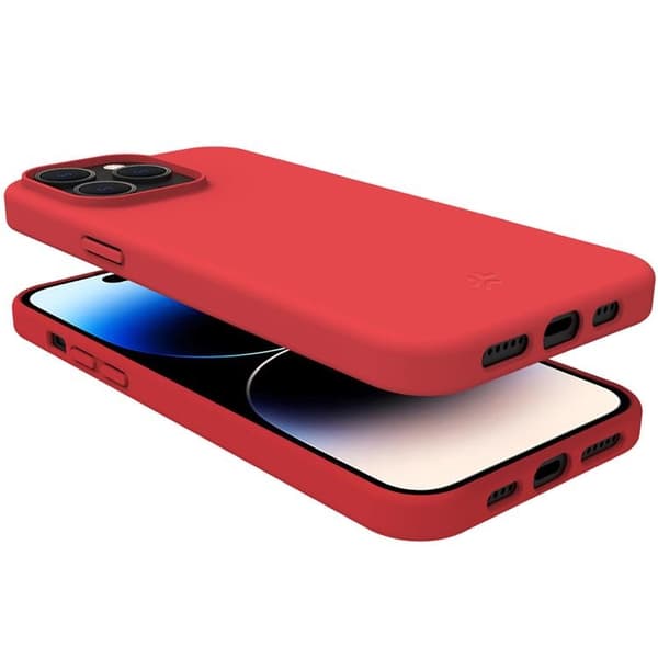 Celly matkapuhelimen kuori iPhone 16 Pro Cromo Soft Rubber - Punainen