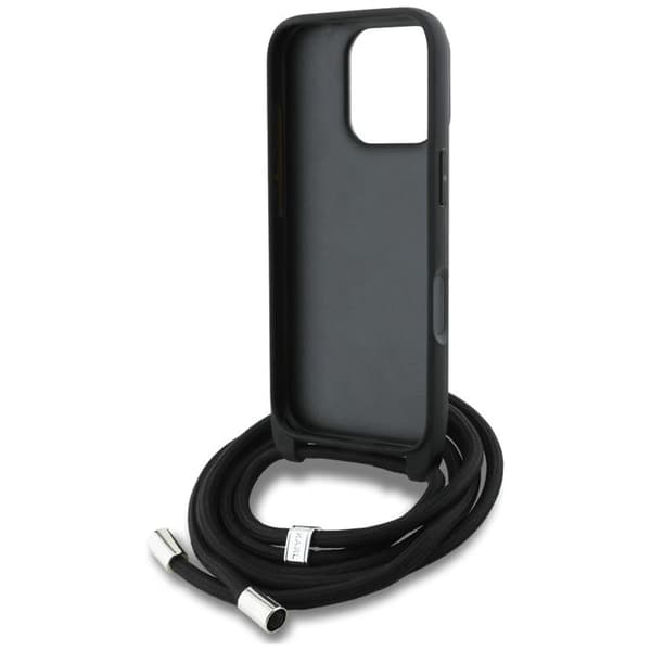 Karl Lagerfeld Mobilskal till iPhone 16 Pro Max Crossbody Grained Pattern - Grå