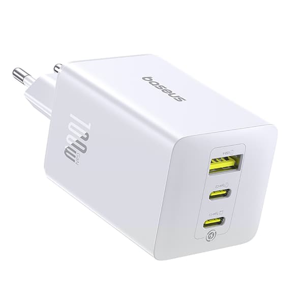 Baseus Hurtigoplader 2 x USB-C/USB-A 100W EnerFill FE11 - Hvid
