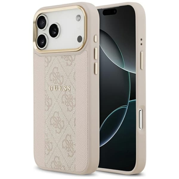 Guess Mobilcover til iPhone 17 Pro Max Magsafe Stripe - Rosa