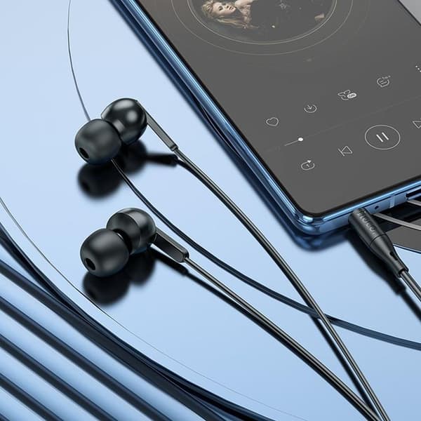 Hoco In-Ear Kablede Hovedtelefoner Jack 3.5 mm M124 - Sort