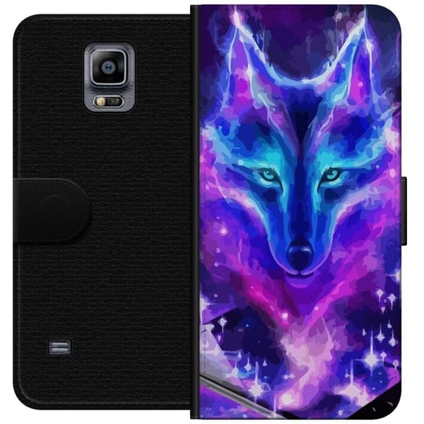 Plånboksfodral till Samsung Galaxy Note 4 med Neon Varg
