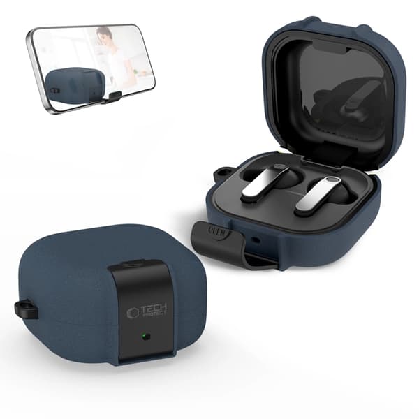 Tech-Protect Skal För Galaxy Buds 4/4 Pro Slim Hook - Fluffy Blå