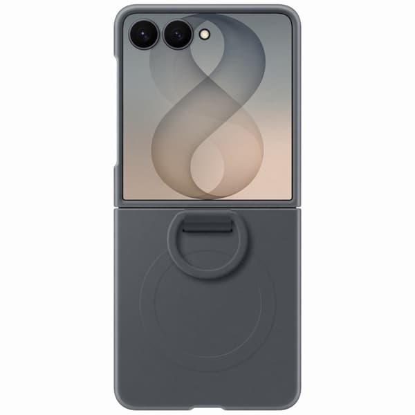 Samsung Mobilskal för Galaxy Z Flip 8 Silikon Ring Magnet - Grafit