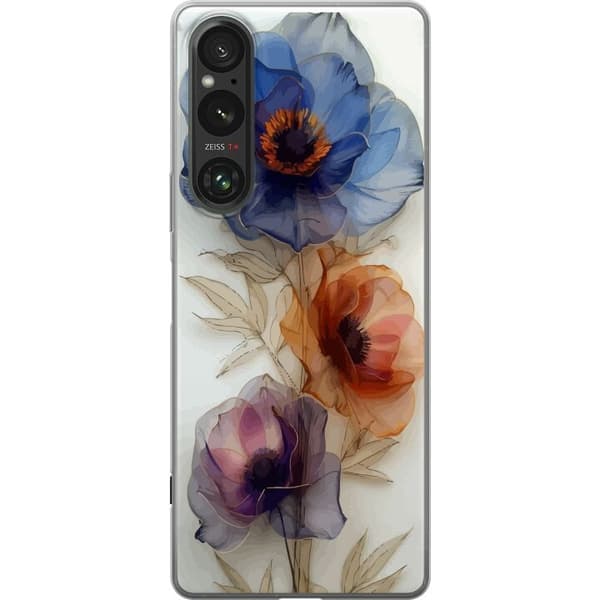 Mobiletui til Sony Xperia 1 V med Silke Blomster