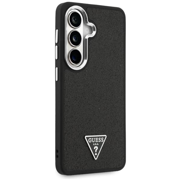 Guess-matkapuhelinkotelo Galaxy S26 MagSafe Fixed Glitter Triangle - Musta