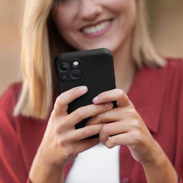 Mobilcover til iPhone 16 MagSafe Silikone - Sort