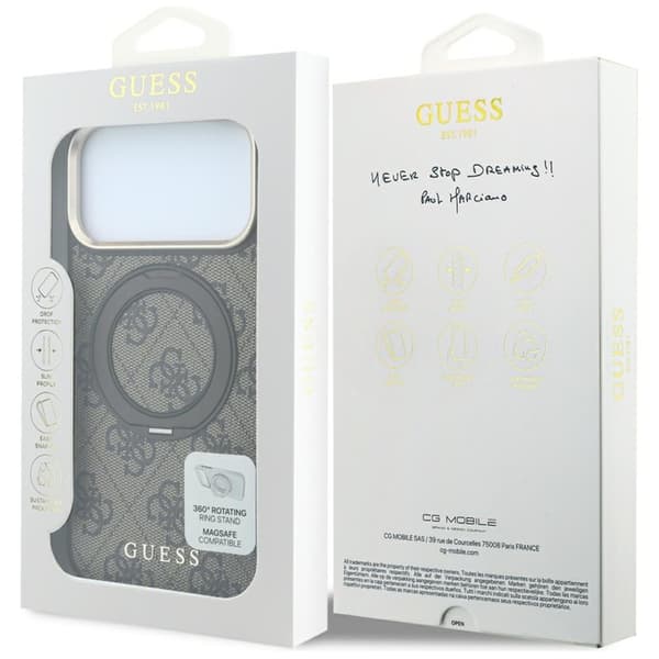 Guess Mobilskal För iPhone 18 Pro/17 Pro Magsafe Ringhållare 360 4G Classic Logo