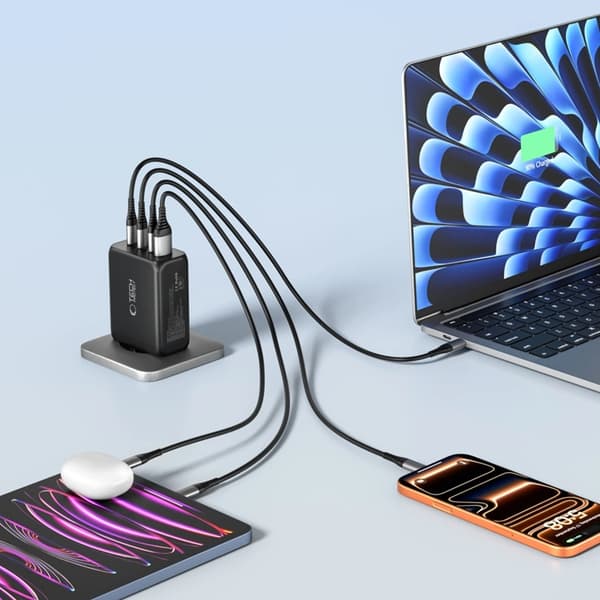 Tech-Protect 4-Port Snabbladdare 200W QC3.0 NC200W-GAN