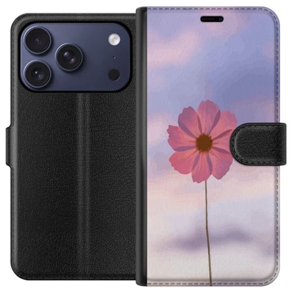 Plånboksfodral till Apple iPhone 17 Pro med Rosa blomma
