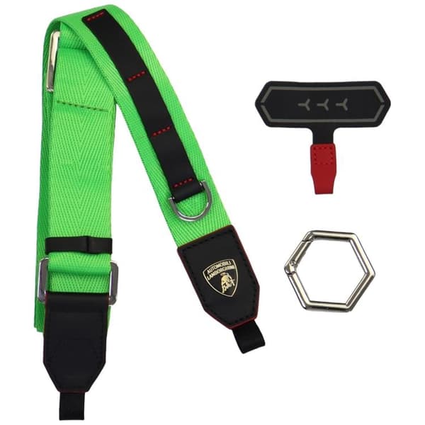 Lamborghini Crossbody Mobilrem Webbing Strap - Grön