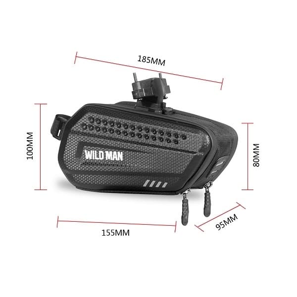 WILDMAN XT17 Cykeltaske Styret - Sort