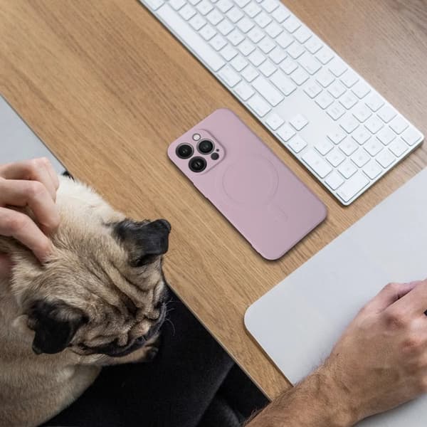Mobilskal till iPhone 16e Magsafe Silikon - Rosa