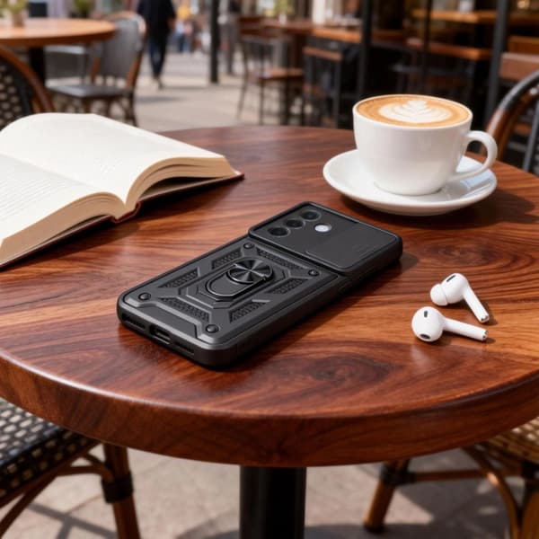 Tech-Protect Mobilcover Til Galaxy A27 Camshield Pro - Sort