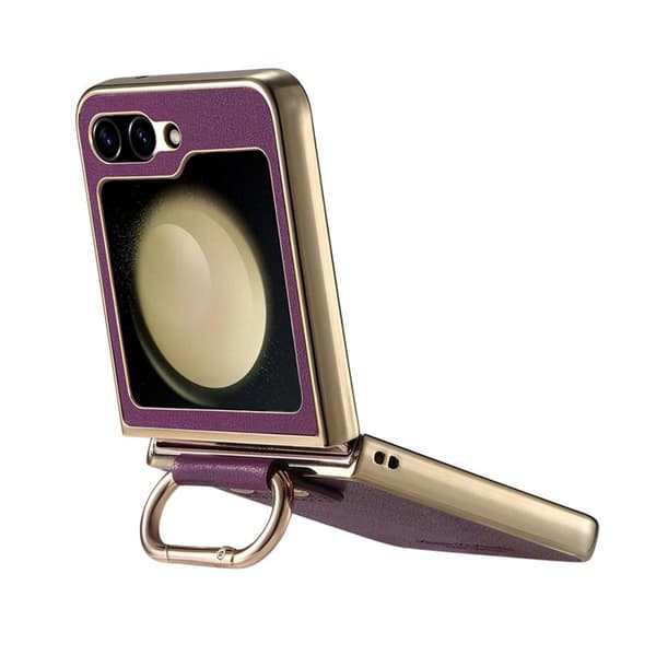 Mobilskal för Galaxy Z Flip 6 Electroplating Ring Kickstand