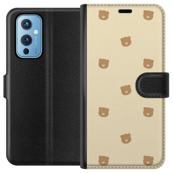 OnePlus 9 tegnebog med bjørnemønster