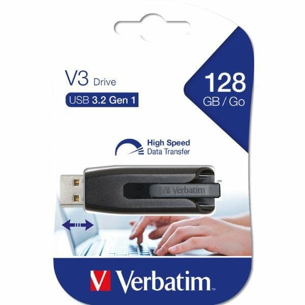 Verbatim Pendrive 128GB USB-A 3.2 V3 - Musta