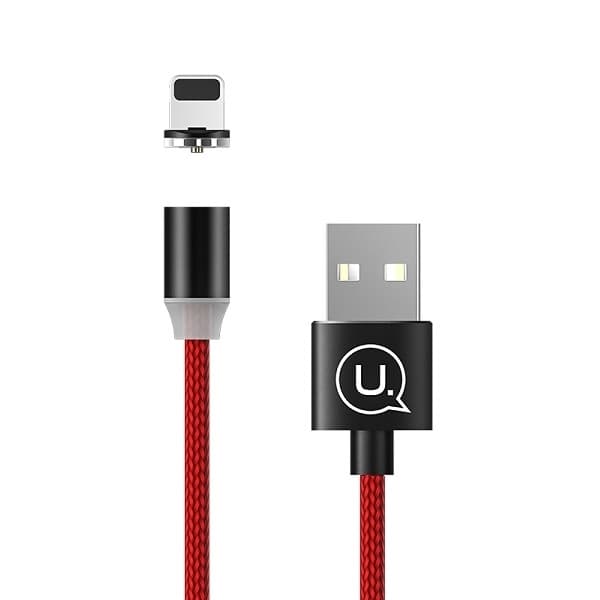 USAMS U-Sure Lightningkabel Magnetisk 1 m SJ292USB02 - Rød