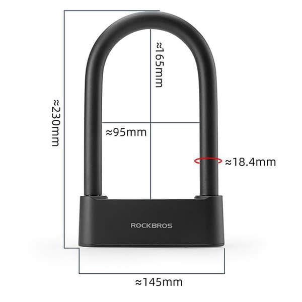 Rockbros SMART Cykellås med Fingeraftrykslæser og Bluetooth