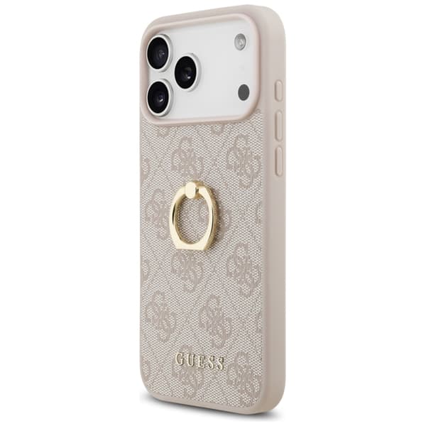 Guess Mobilskal till iPhone 17 Pro Max Ringställ - Rosa