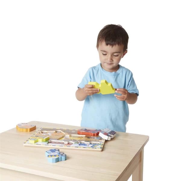 MND Wooden Chunky Puslespilskonstruktion