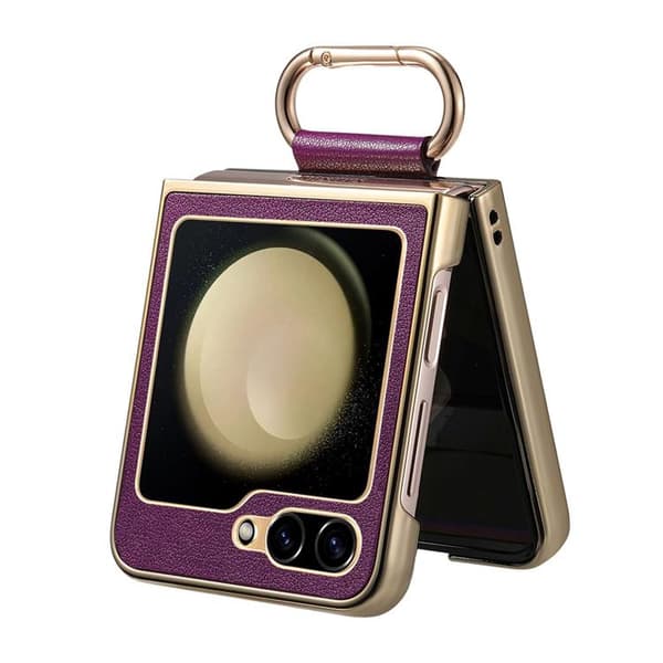 Mobilskal för Galaxy Z Flip 6 Electroplating Ring Kickstand