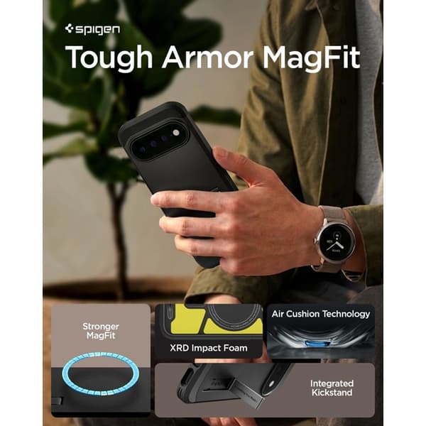 Spigen Mobilskal För Google Pixel 11 Pro Magsafe Tough Armor - Svart