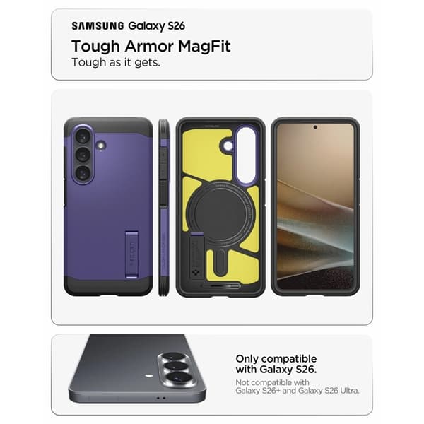 Spigen Mobilskal För Galaxy S26 Plus MagSafe Tough Armor - Ash Violet