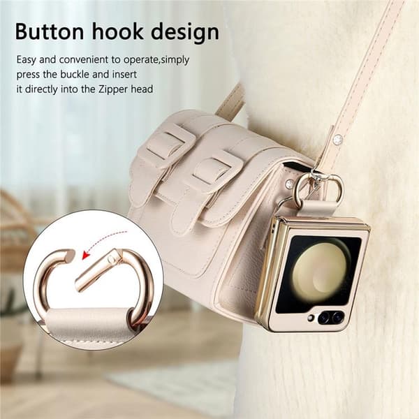 Mobilskal för Galaxy Z Flip 6 Electroplating Ring Kickstand