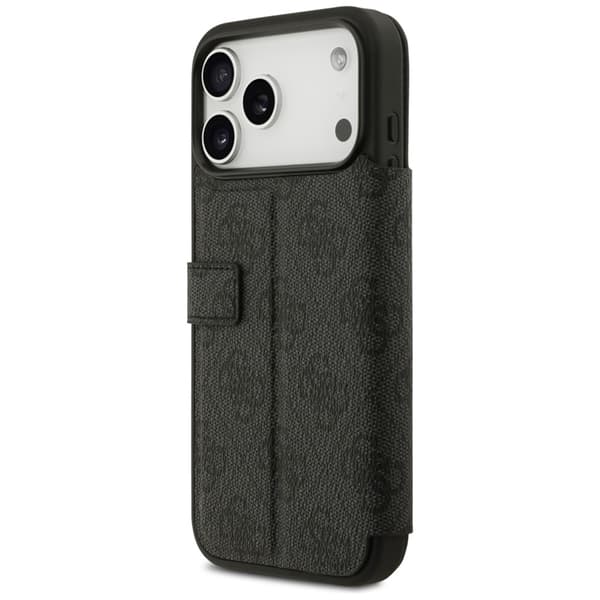 Guess iPhone 17 Pro Plånboksfodral Metal Logo - Svart
